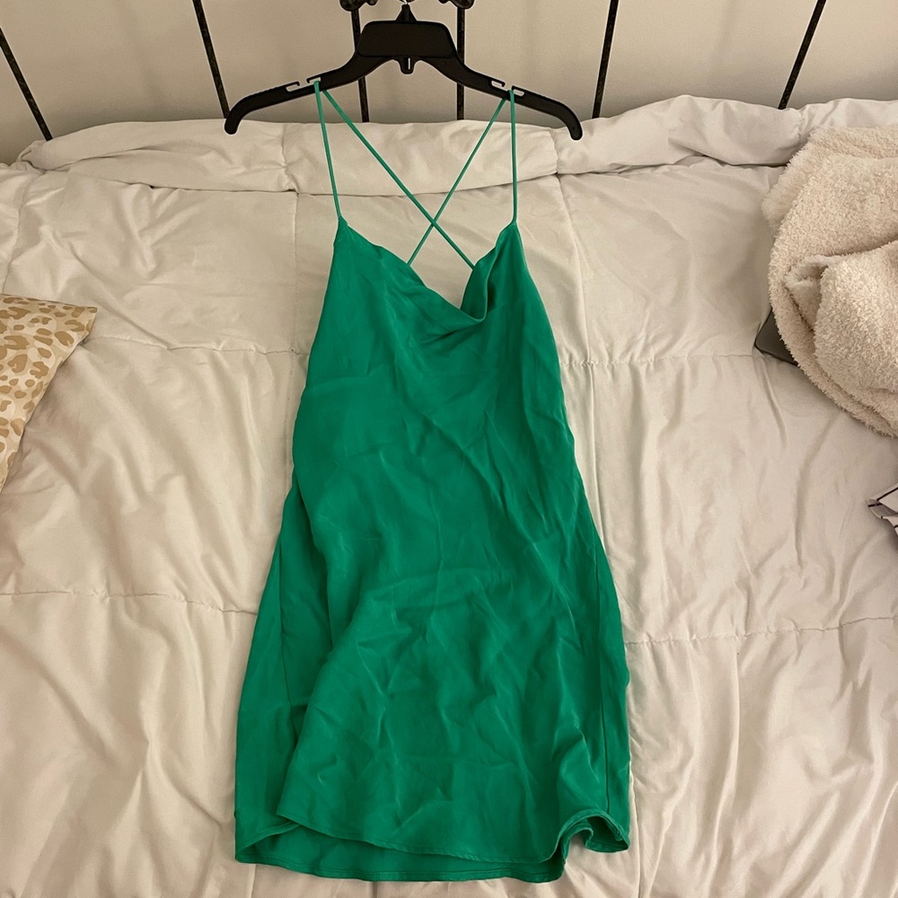 Green Zara Slip Dress
